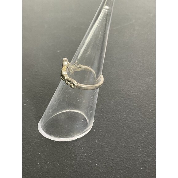 Vintage Silver Tone Ring With Swirl Design - Picture 5 of 6